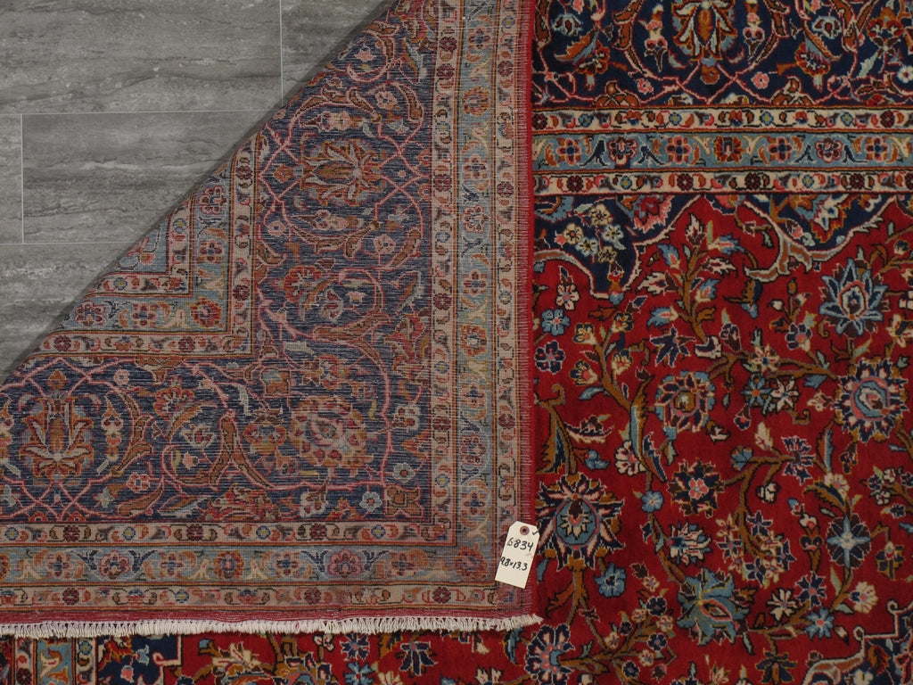 9.8 x 13.3 Classic Handmade Persian Kashan Traditional Rug BIG SALE #F-6834