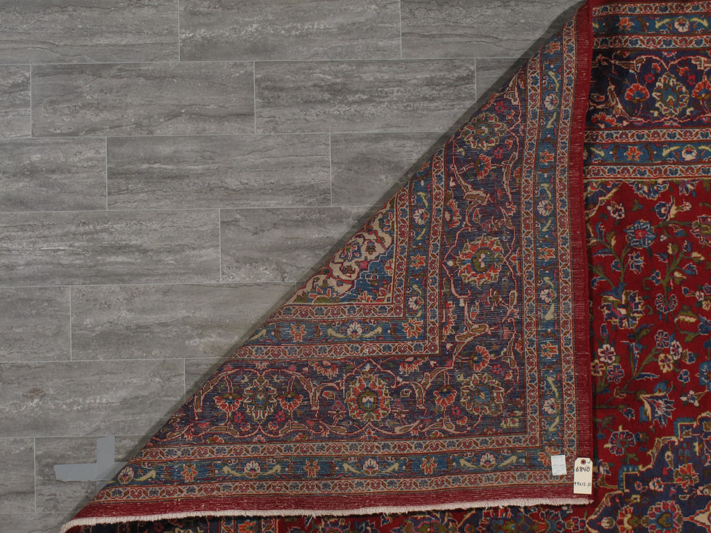 9.9 x 12.10 Authentic Persian Kashan rug EXCELLENT  BIG SALE #F-6840