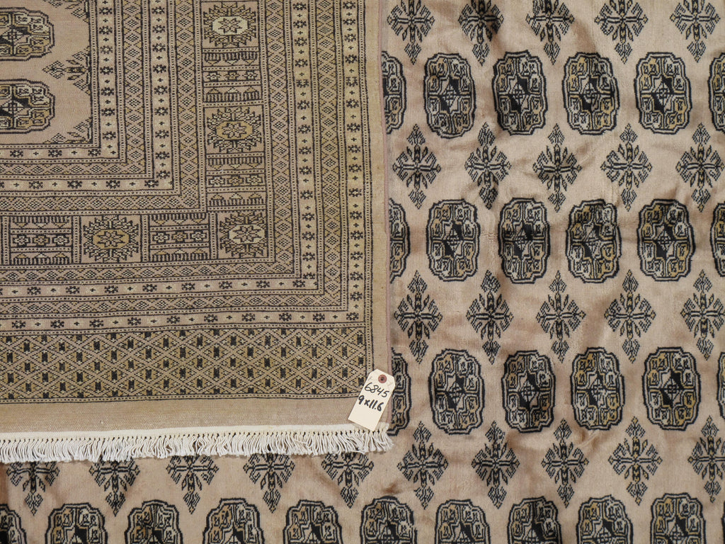 9 x 11.6 NEW Handmade Bokhara Rug #F-6845