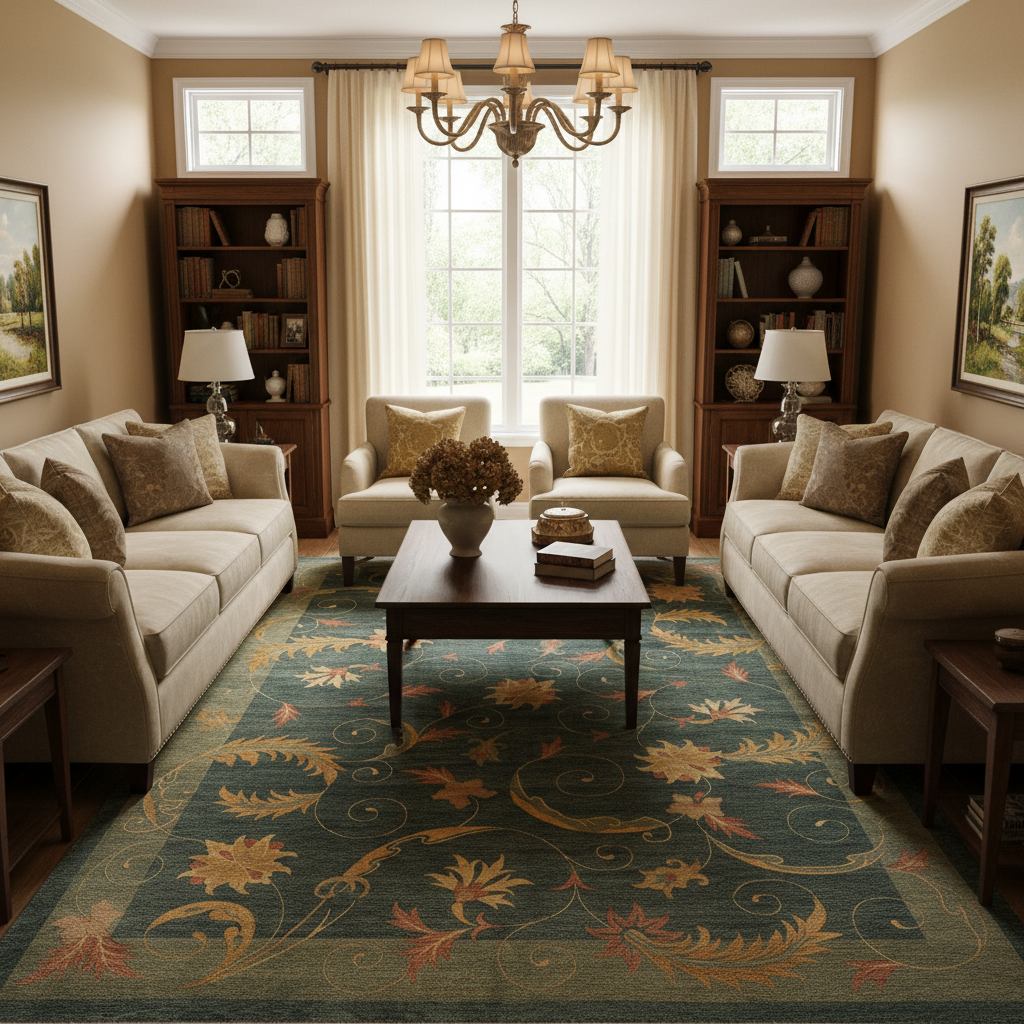 8.7 x 11.6 Transitional Contemporary Hand-Knotted Quality Natural Wool Nepal Rug GREEN #PIX-13912