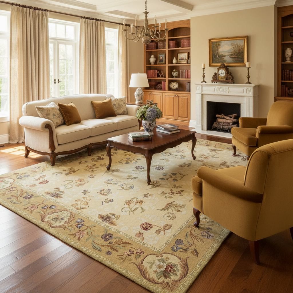 8 x 10 Flat Weave French Country Aubusson Rug #PIX-12387