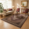 Load image into Gallery viewer, 6.9 x 9.7 Vibrant Persian Traditional Wool  Silk Hamadan Room Rug 