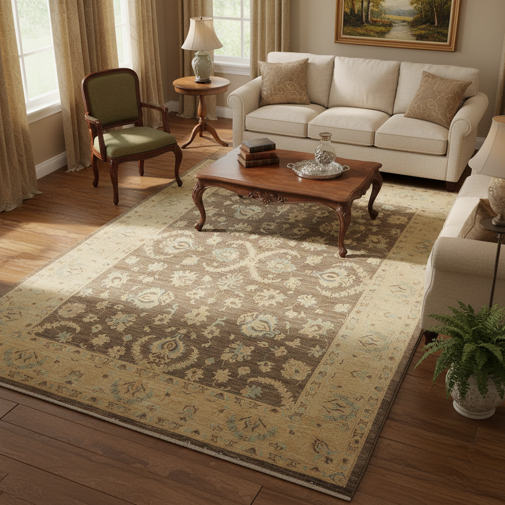 8.9 x 6 Gray Vegetable Dyed Ziglar Chobi Peshawar Rug 75504