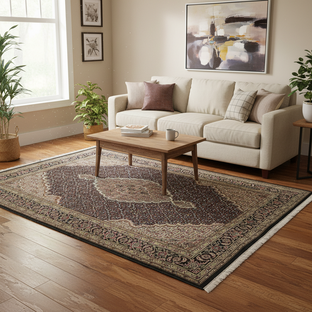 5 x 7 Persian Traditional Woo Hand-Knotted Rug 