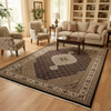 Load image into Gallery viewer, 6.7 x 10 Persian Traditional Wool  Silk Hamadan Room Rug 