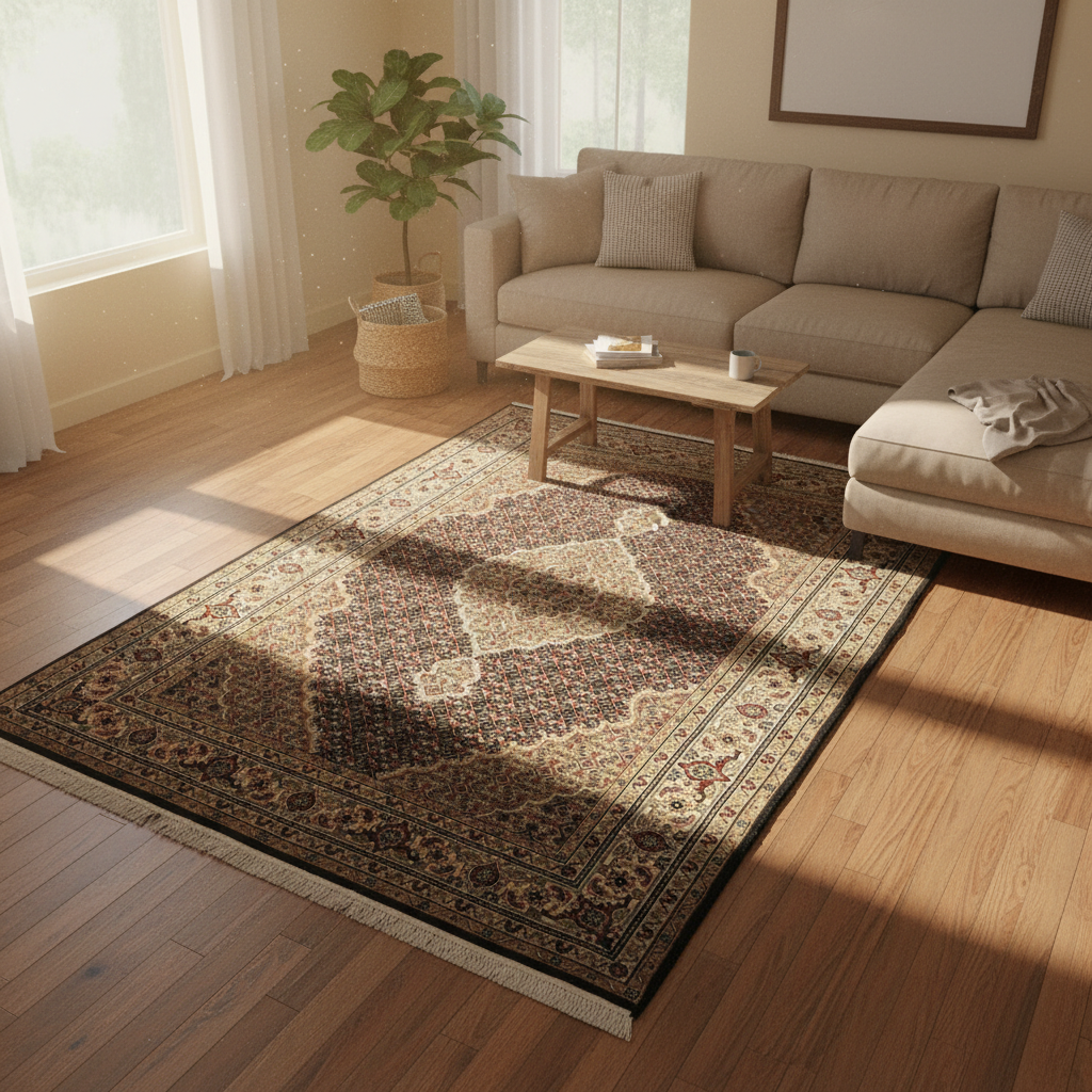4.8 x 6.9 Persian Traditional Woo Hand-Knotted Rug