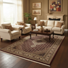 Load image into Gallery viewer, 4.7 x 6.8  Traditional Persian Wool  Silk Hamadan Carpet Rug