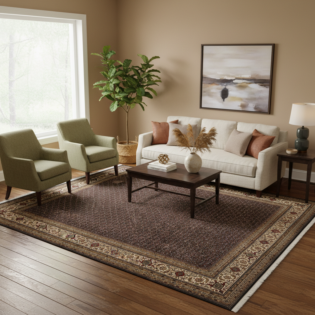 8.3 x 11.5 Artisanal Persian Traditional Woo Hand-Knotted Rug 