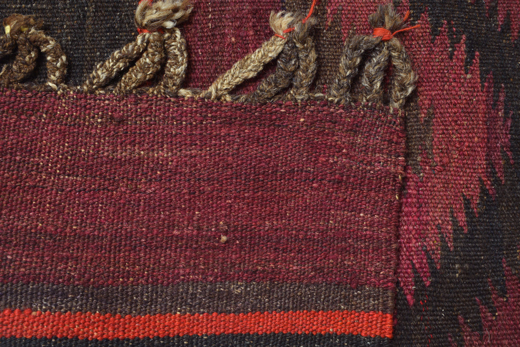 9.3 x 12.2 Tribal Flat Weave Kilim Wool Afghan Rug #AM1339