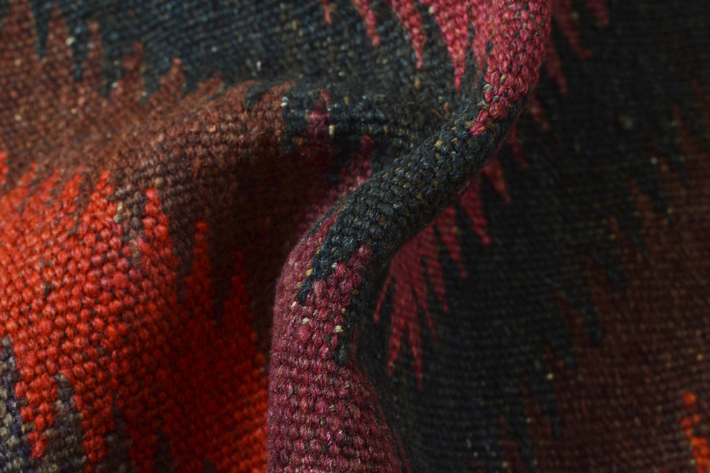 9.3 x 12.2 Tribal Flat Weave Kilim Wool Afghan Rug #AM1339