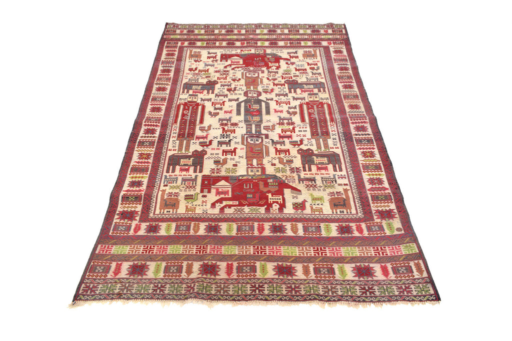 4' x 6' Interesting-Pictorial-Raised-Wool-Afghan-Rug.jpg