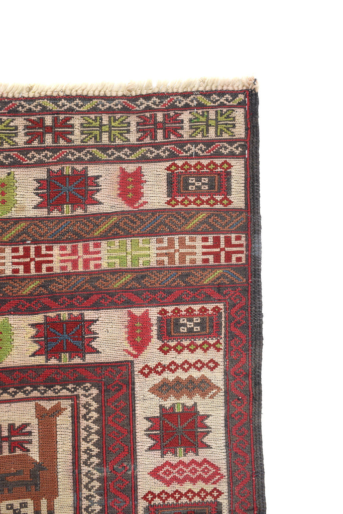 4' x 6' Interesting-Pictorial-Raised-Wool-Afghan-Rug.jpg