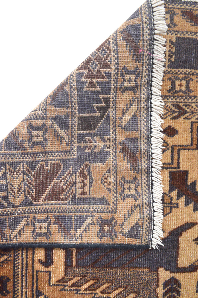 3.9 x 6.0 Exotic Pictorial Afghan Wool Handmade Rug #AM1353