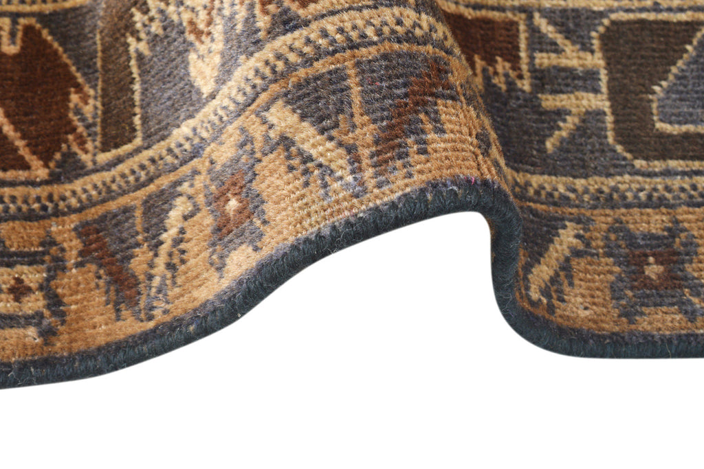 3.9 x 6.0 Exotic Pictorial Afghan Wool Handmade Rug #AM1353