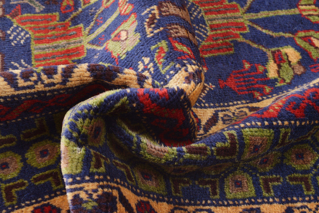 4.0 x 7.0 Afghan Pictorial Wool handmade rug Animal Motif #AM1355