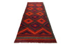 Load image into Gallery viewer, 4.4 x 13.7 Wide Afghan Kilim Runner Wool Flat Weave #AM1357