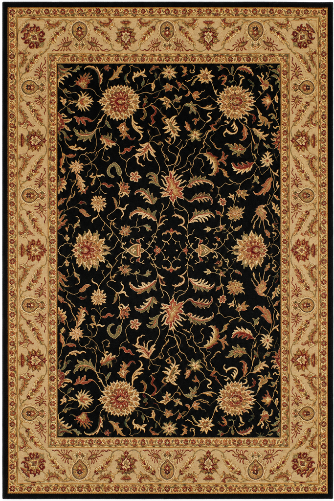 10 x 14 Traditional Handmade Black Vegetable Dyed Chobi Rug 71008