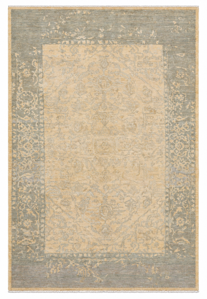 6.6 x 9.7 Beautiful Transitional Ghazni Wool Ziglar Rug #F-6638