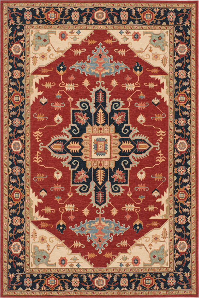 9.7 x 14 Rust Silky Wool Peshawar Rug 17372