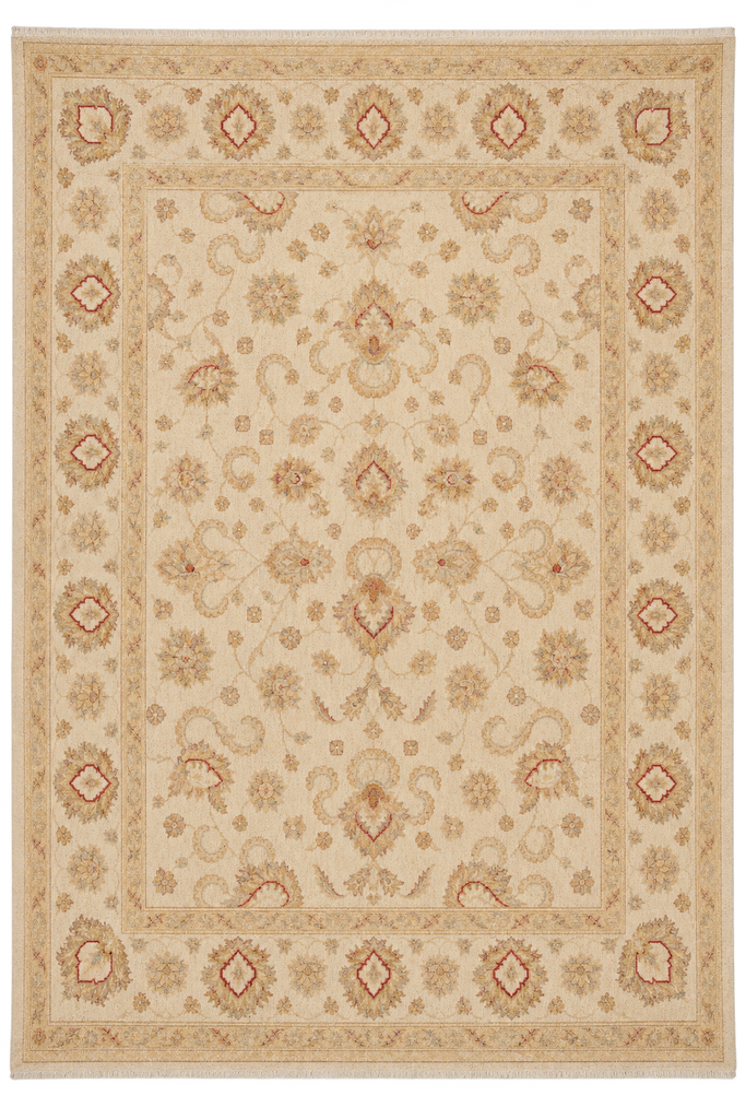 6 x 9 Ivory Chobi Peshawar Rug #PIX-20233