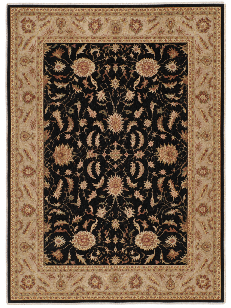 10 x 14 Traditional Handmade Black Vegetable Dyed Chobi Rug 71008