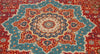 Load image into Gallery viewer, 8x8 Octagon Chinese Silk Rug Rust Teal Medallion 23Mad - medallion close-up