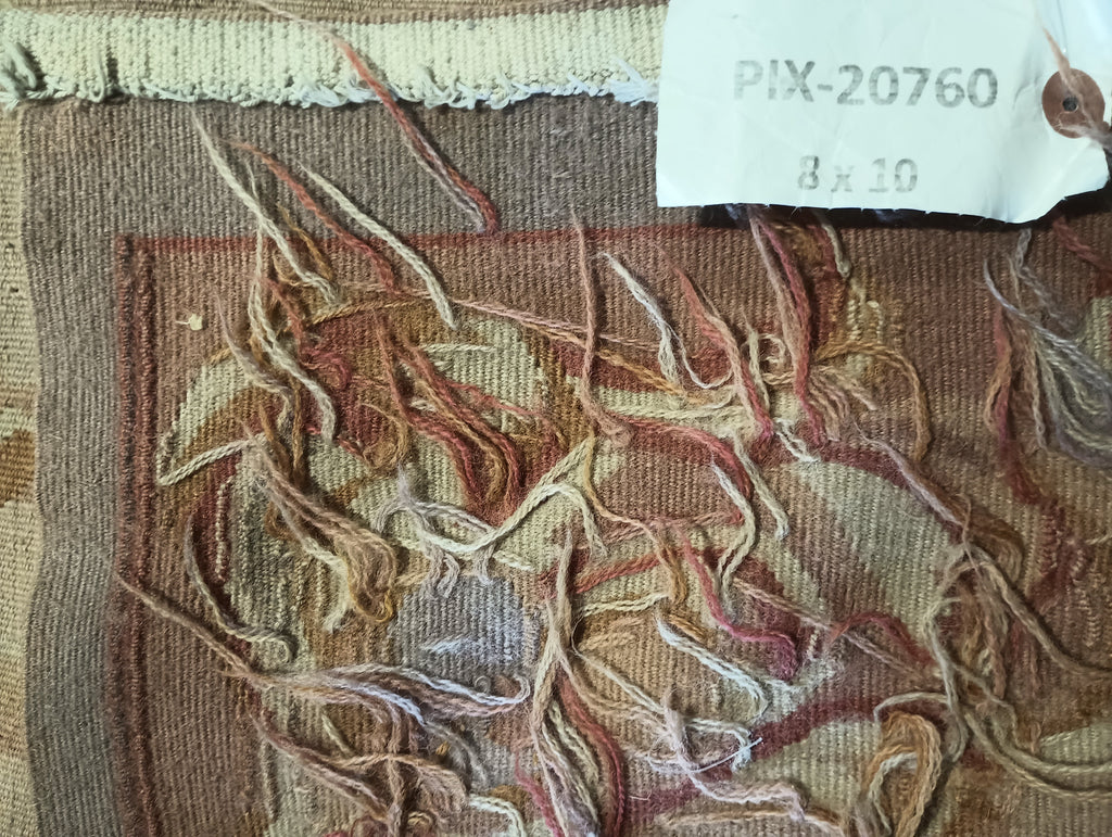 8 x 10 AMAZING Aubusson Flat Weave Rug #PIX-20760