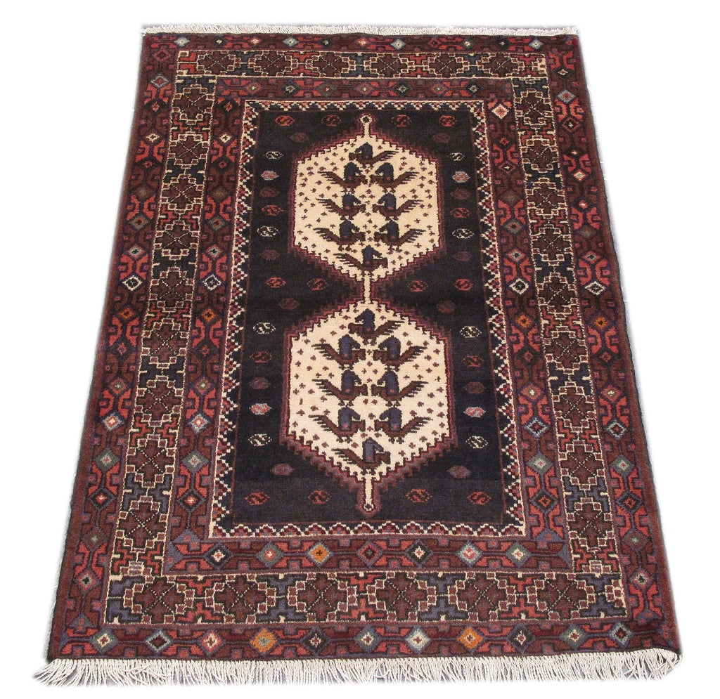 3.3 x 4.8 Persian Decorative Tribal Rug Black #PIX-82738