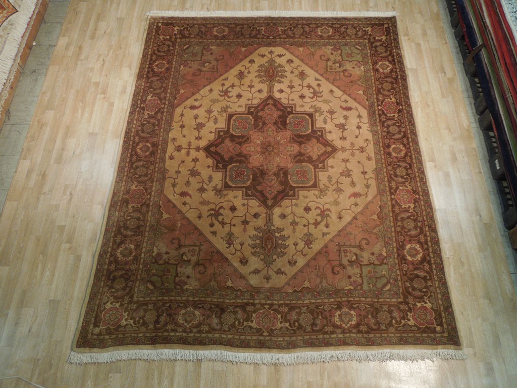 8.2 x 10.3 Authentic Persian Heriz Rug DENSE QUALITY #PIX-18193