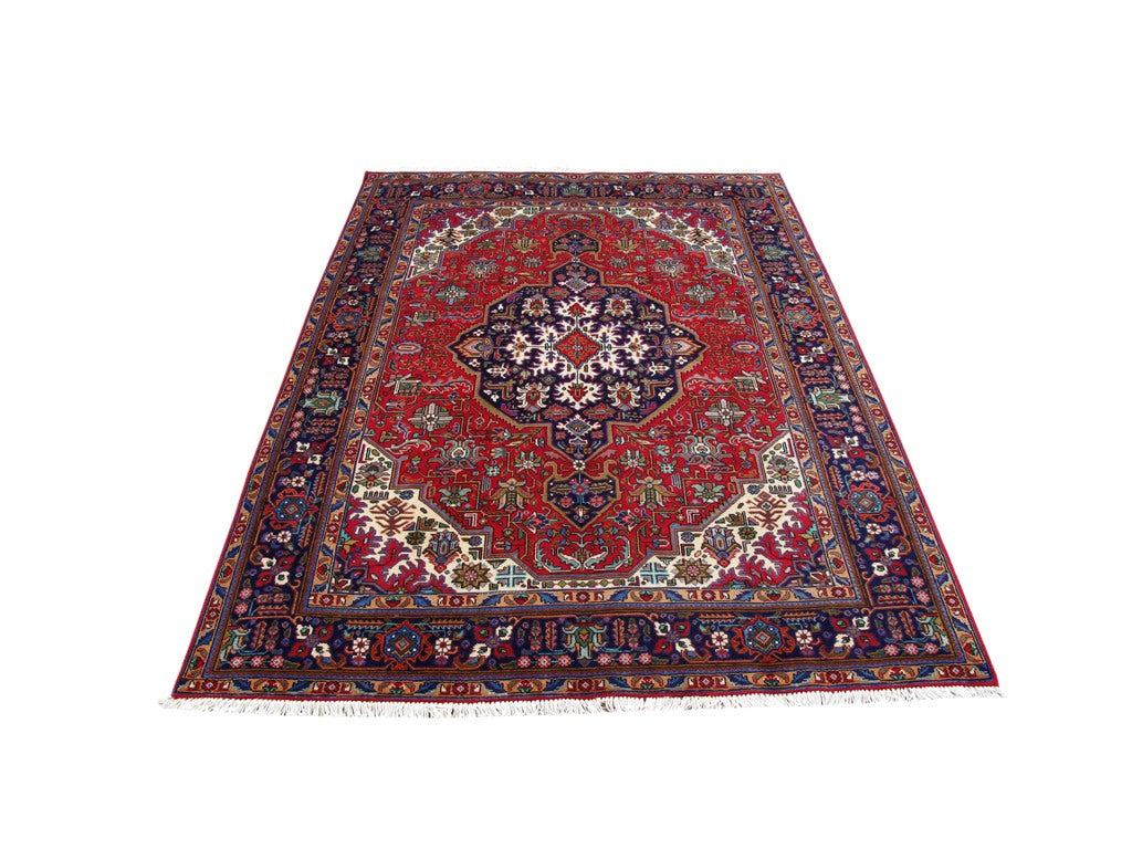 6.7 x 9.6 Genuine Persian Tabriz Handmade Wool Rug #B-80746