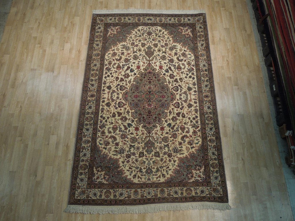 5.9 x 9 Fine Quality Persian Tabriz Rug Iran 400 Kpsi Inventory Clearnace Sale #PIX-18145
