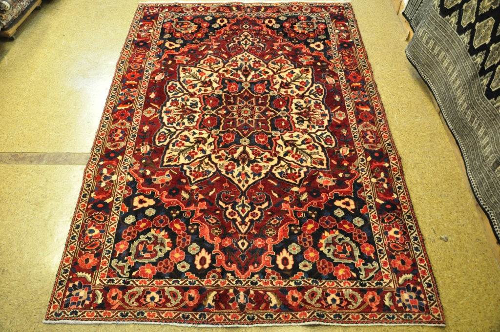 6.11 x 10.3 Persian Tribal Bakhtiar Rug #PIX-28968