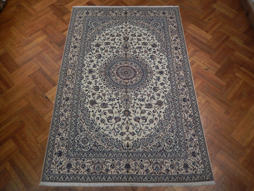 7 x 10.3 Authentic Persian Nain Rug 6 LA High Quality Wool and Silk Iran #PIX-22027