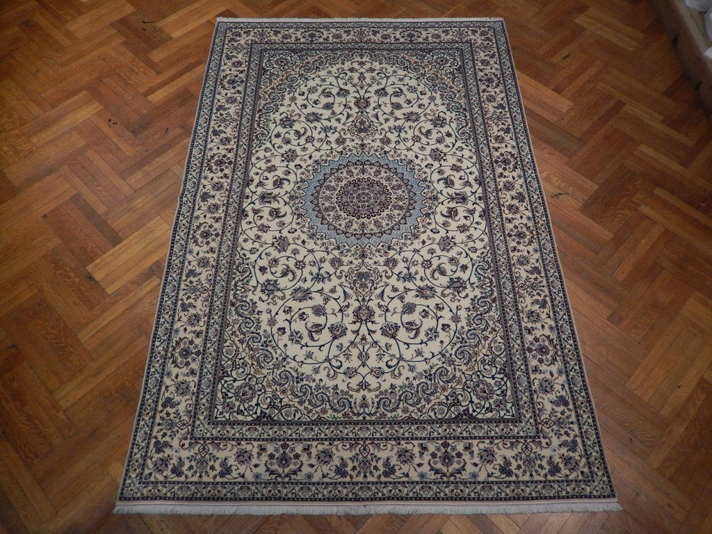 6.8 x 10 Signed Habibian High Quality Authentic Persian Nain Rug 6 LA Handmade Iran Wool and Silk 500 KPSI #PIX-22016