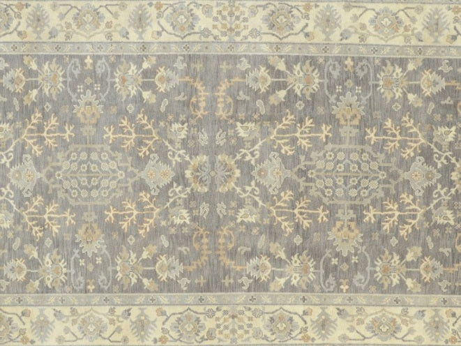 8.2 x 15.9 Rare Size Handmade Wool Rug Neutral Gray #B-78820