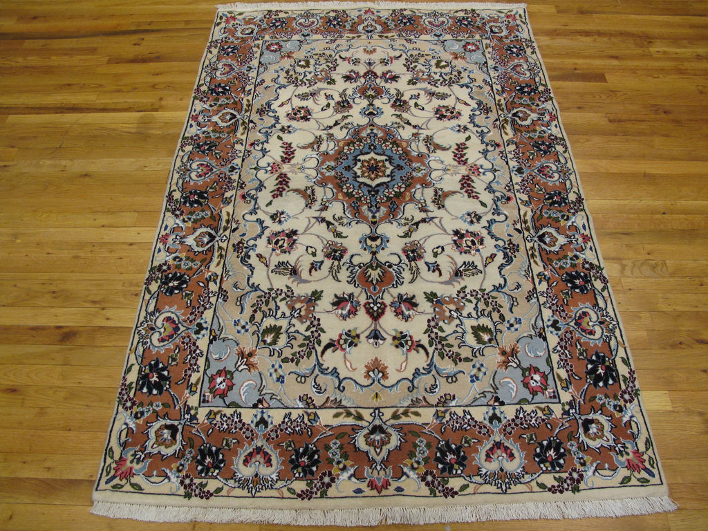 4.3 x 6.5 Genuine Persian Tabriz Rug Wool and Silk Handmade Iran #PIX-26208