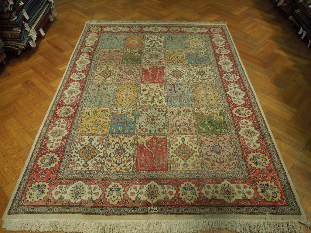 7.4 x 10.2 Persian Handmade Wool Tabriz Garden Bakhtiar Rug  #PIX-25667