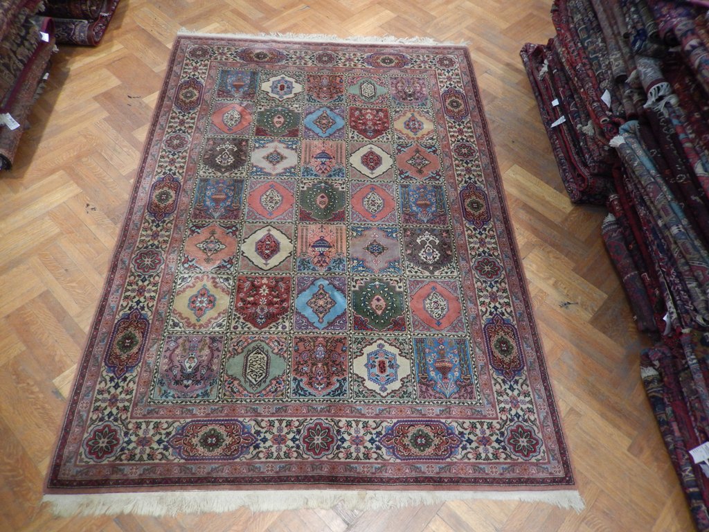 7.3 x 10.5 Garden Bakhtiar Handmade Wool Estate Rug #PIX-23394