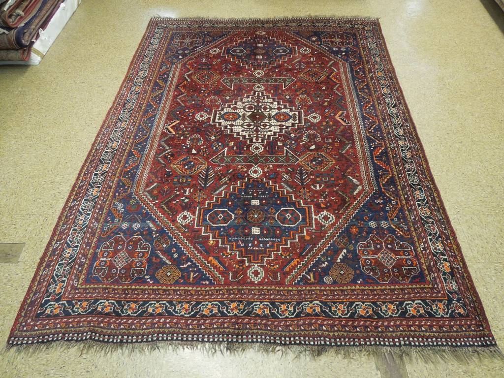 7.2 X 10.0 Ethnic Persian Tribal Shiraz Qashqai Rug Wool On Wool #PIX-23880