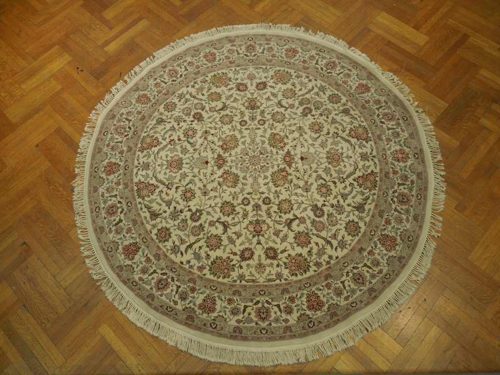 8 x 8 ROUND  High Quality Wool and Silk Rug #PIX-20880