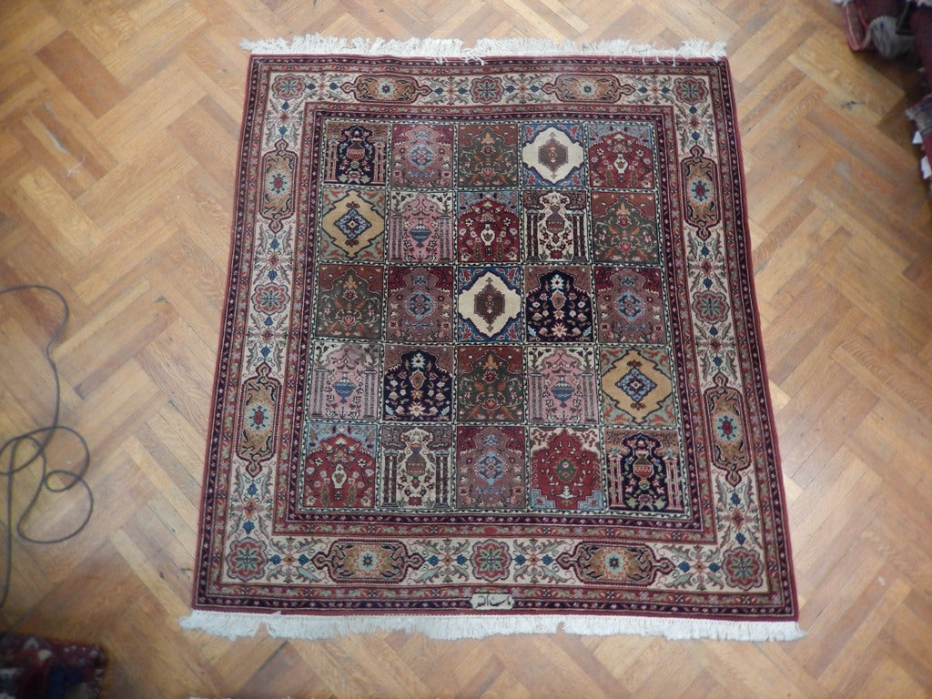 6.8 x 7.3 SQUARE Garden Bakhtiar Rug Multi Colors #PIX-23601