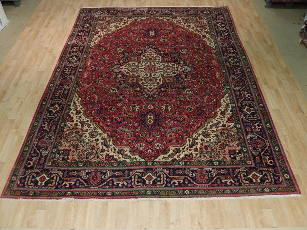8.3 x 11.6 Persian Tabriz Rug GEOMETRIC #B-73538