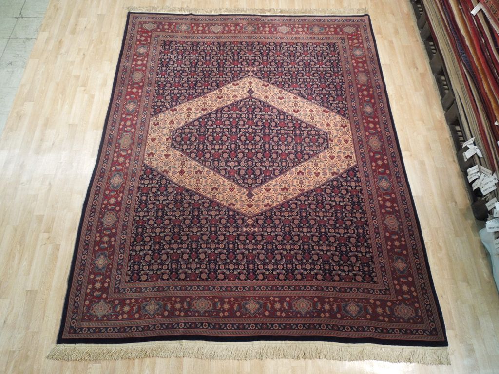 8 x 10 High Quality Persian Sannadaj Bijar Wool on Silk Rug #PIX-18649