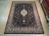 Load image into Gallery viewer, 9 x 12.7 Black Great Quality Hand-Knotted Rug Dense Lustrous Wool #PIX-18487