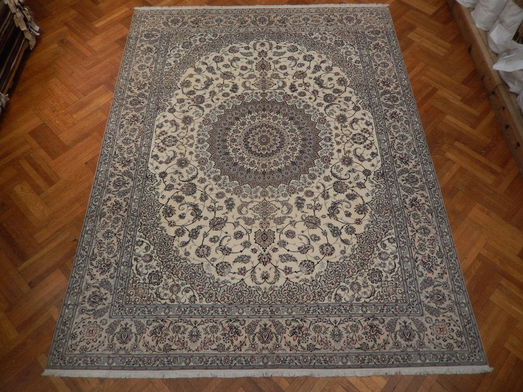 10 x 13 SIGNED Habibian Super Fine Persian 6 La Nain Rug Wool and Silk 500 KPSI Authentic IRAN #PIX-21930