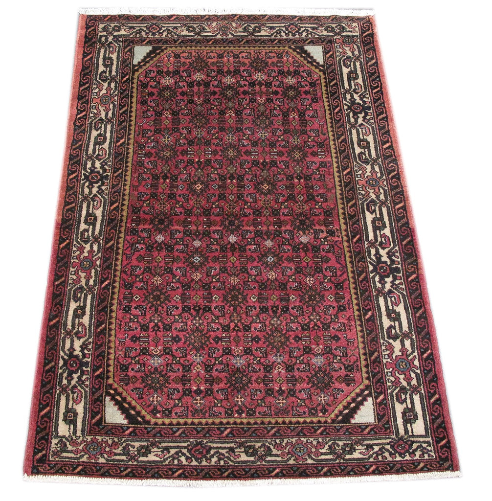 3.4 x 5 Persian Herati Mahal Rug Pink #PIX-82748