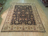 Load image into Gallery viewer, 8 x 10 Charcoal Black Natural Wool Hand-Knotted Agra Rug #B-72573
