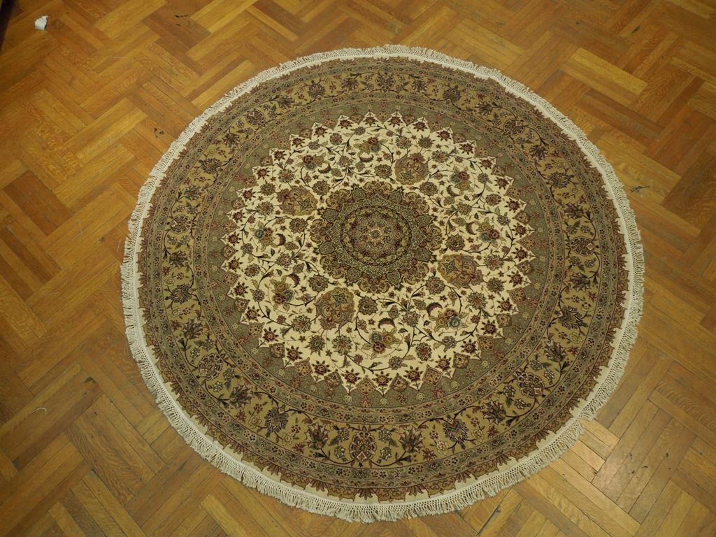 8 x 8 Quality Wool and Silk handmade Rug  #PIX-20858
