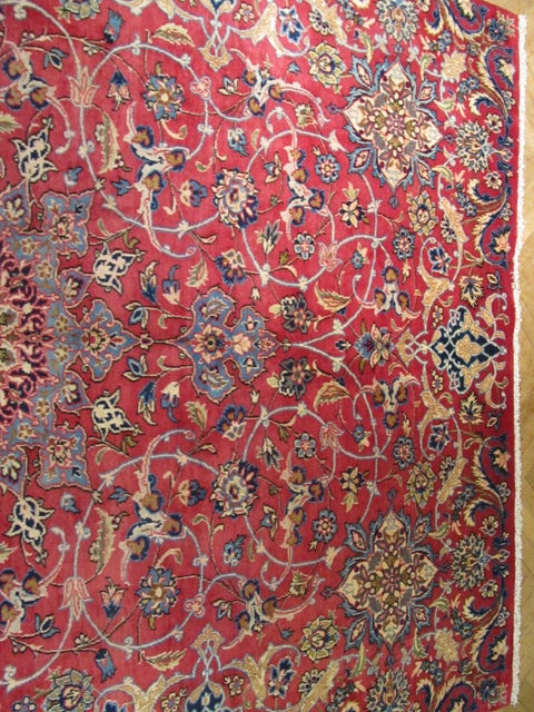 6.11 x 9.3 Genuine Persian Esfahan Wool Rug #PIX-15318