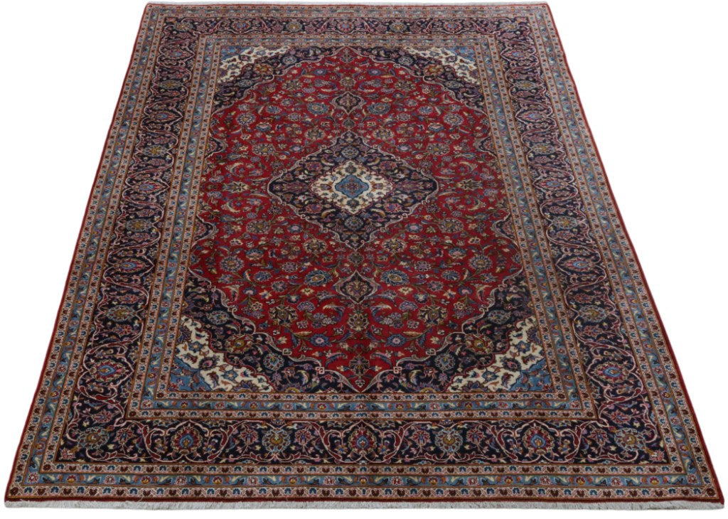 8 x 12  SIGNED Authentic Classic Quality  Persian Kashan Rug  #B-81301